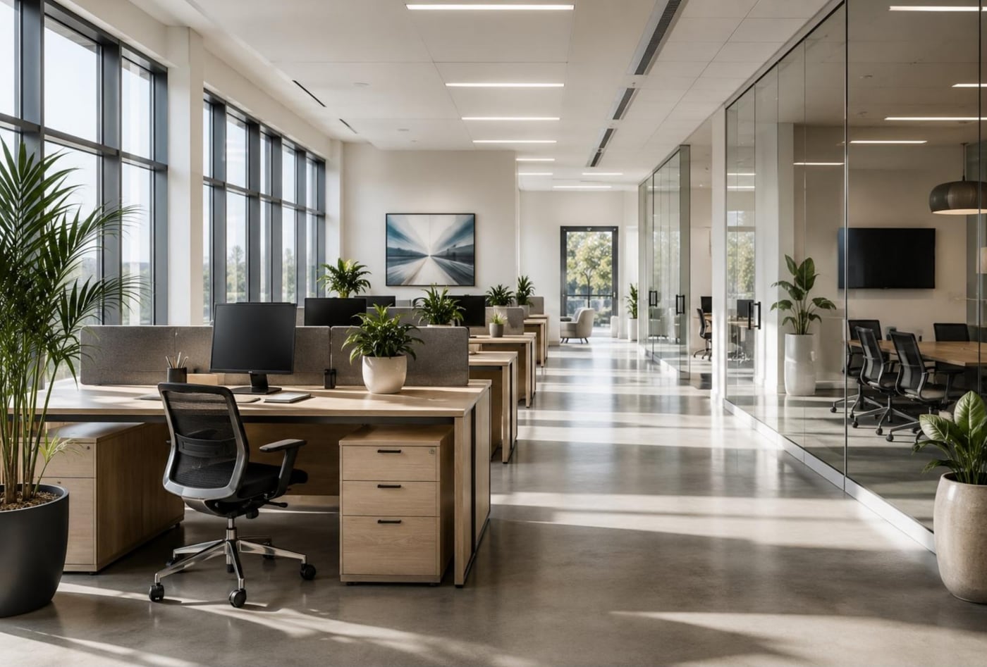 A clean, professional commercial workspace in Las Vegas.